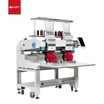 BAI digital computer 2 head hat/shirt/flat embroidery machine with cheap price